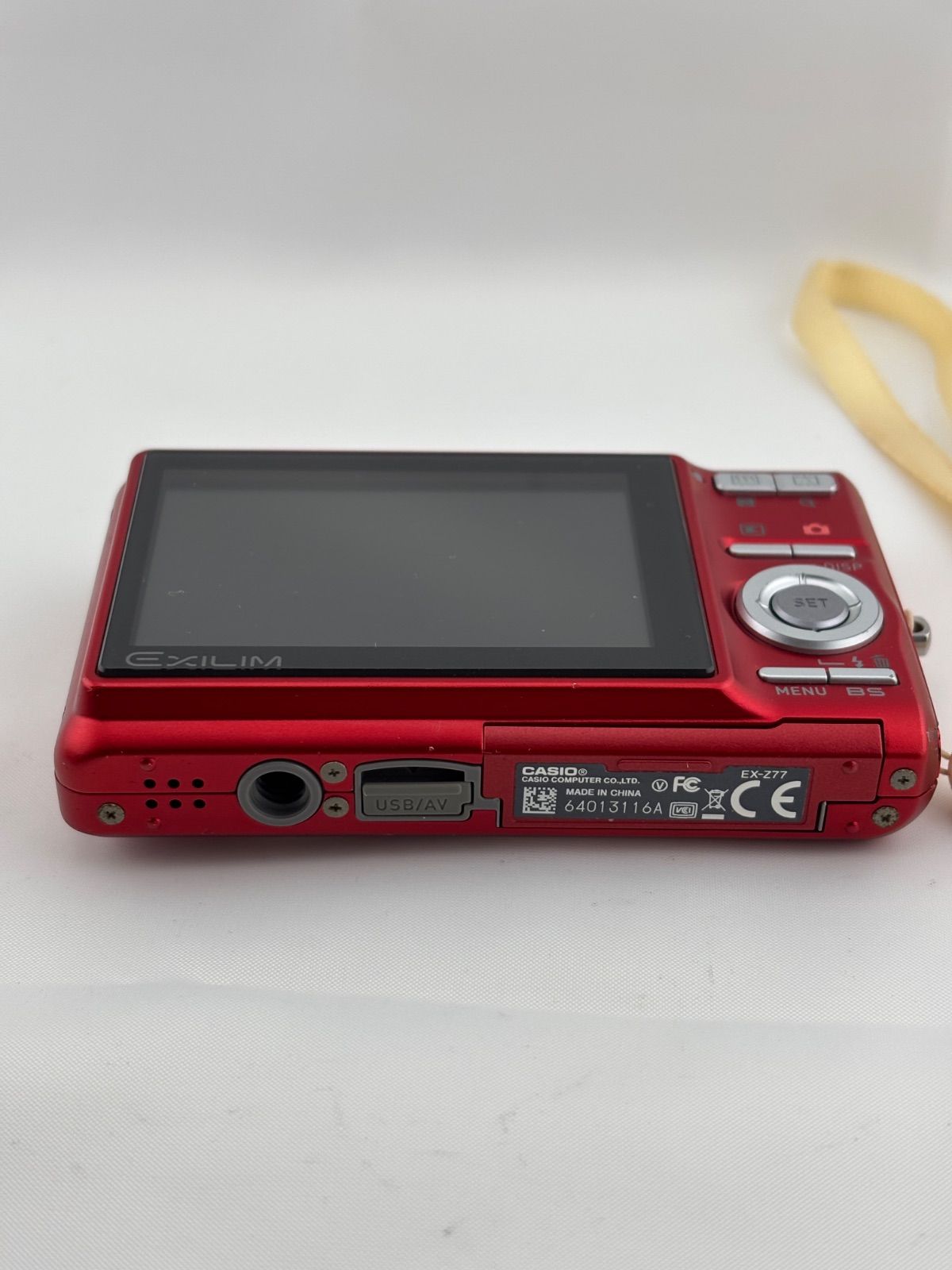 1591【美品、動作確認済み】 CASIO EXILIM EX-Z77 レッド カシオ