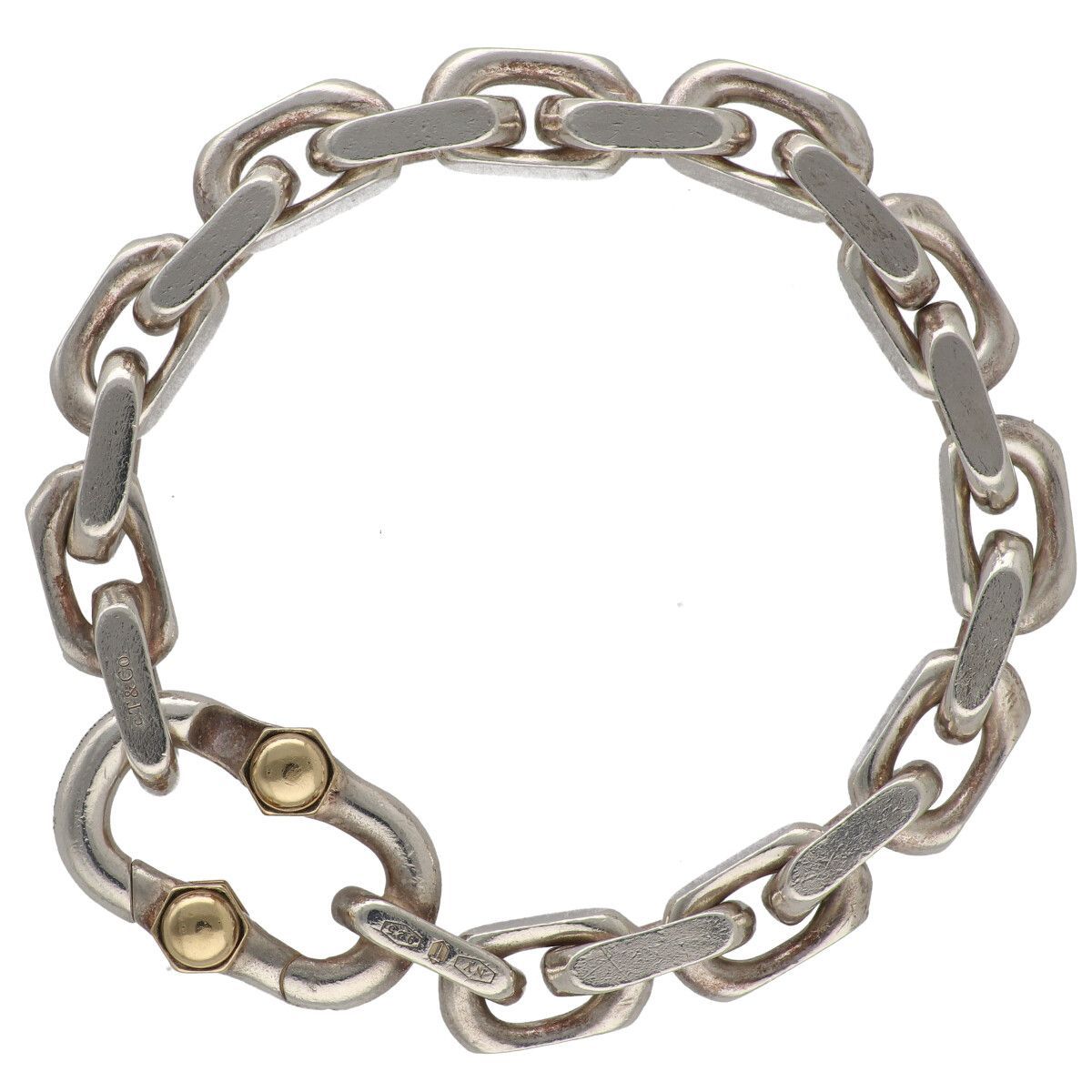 Tiffany & Co. メイカーズ　ワイドチェーン　ブレスレット 中古】 Tiffany ＆ Co. ティファニー メイカーズ ワイドチェーン