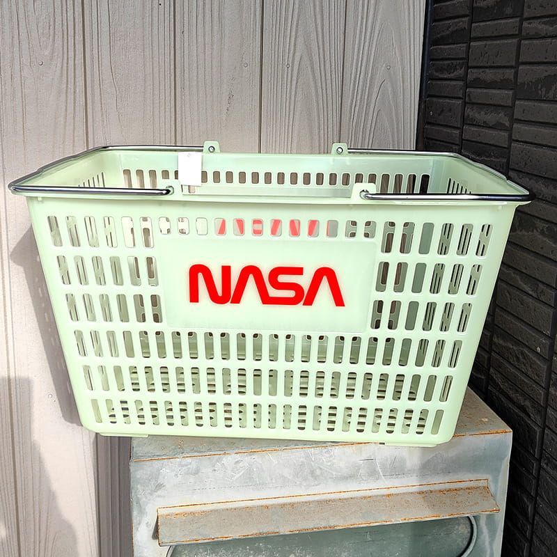 買い物かご ショッピングバスケット NASA 2個セット 蓄光 可愛い レジ