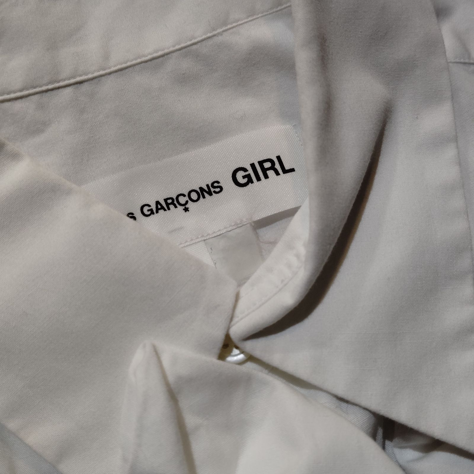 COMME des GARCONS GIRL AD2020 リボン装飾 S 長袖シャツ ホワイト 