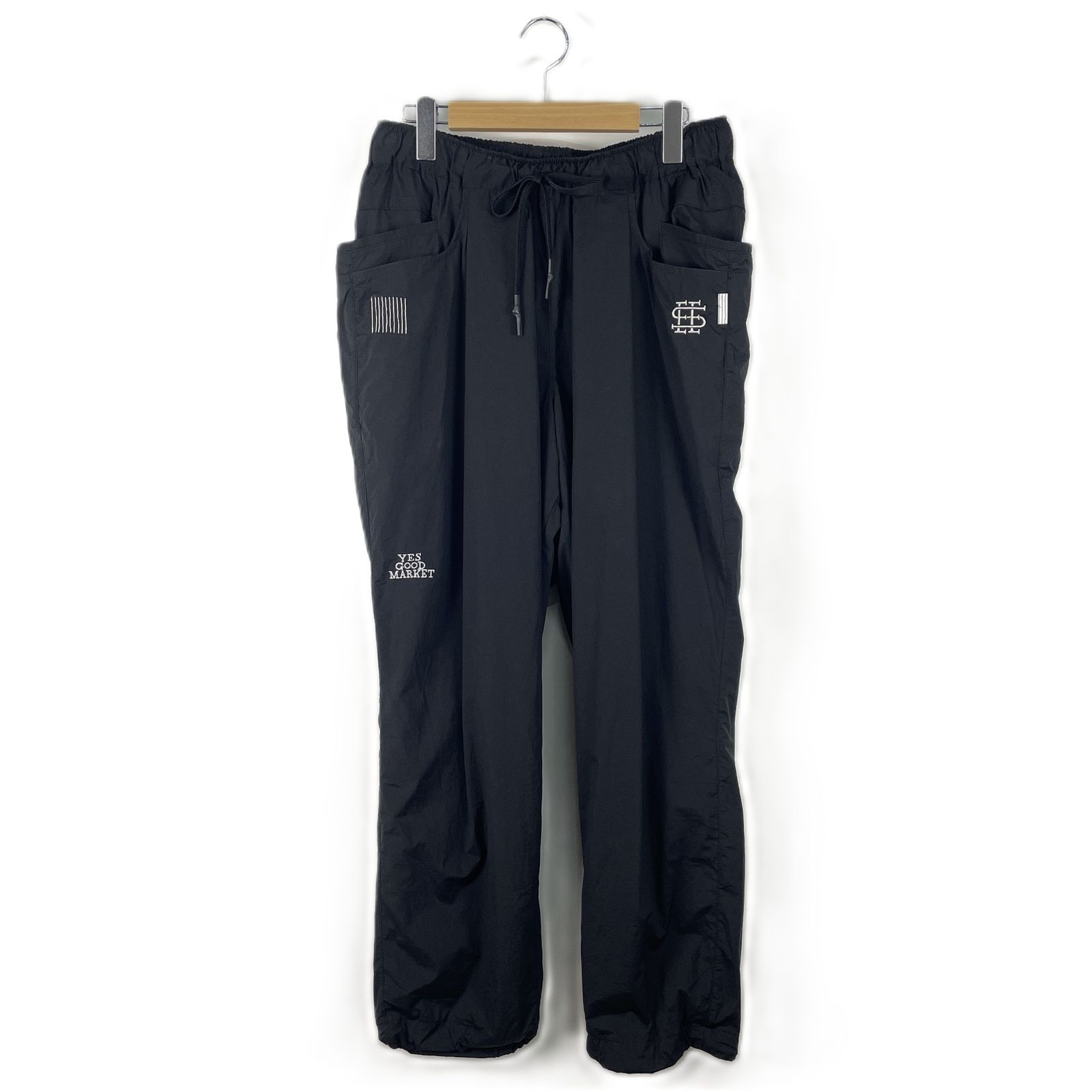 YES GOOD MARKET SEA SEA SFC パンツ　ブラック　L SEE SEE S.F.C. YES GOOD MARKET シーシー WIDE TAPERED EASY PANTS