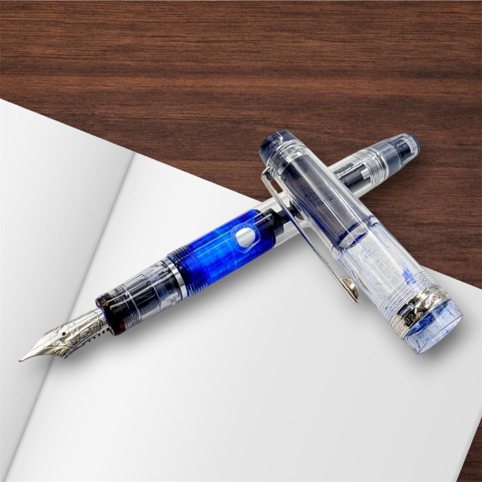透明ブルーが美しい???】PILOT 万年筆 CUSTOM HERITAGE 92 14K-585 5号