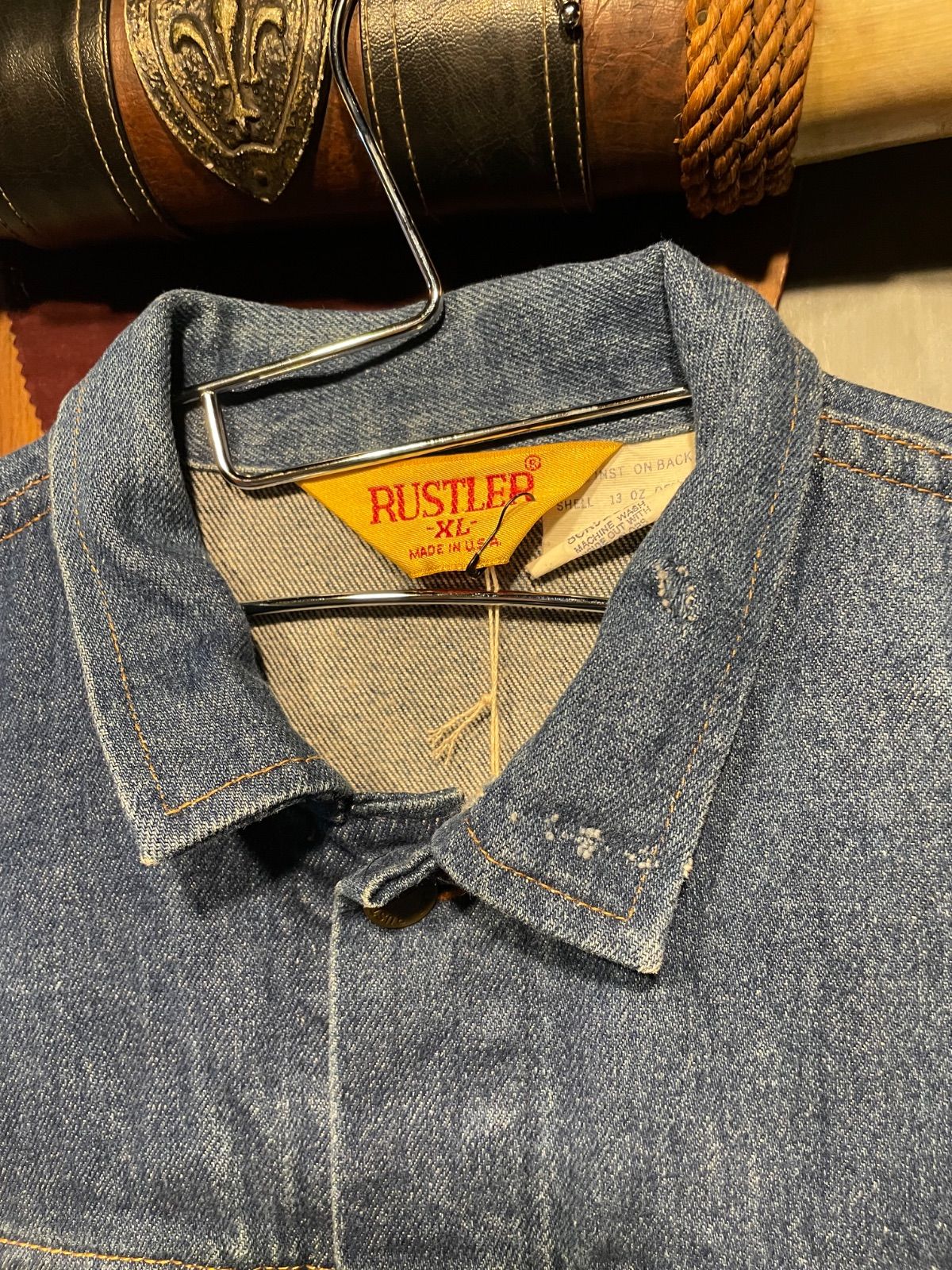 RUSTLER 70〜80年代 デニムトラッカージャケット(濃紺・タグXL・USA製) 9