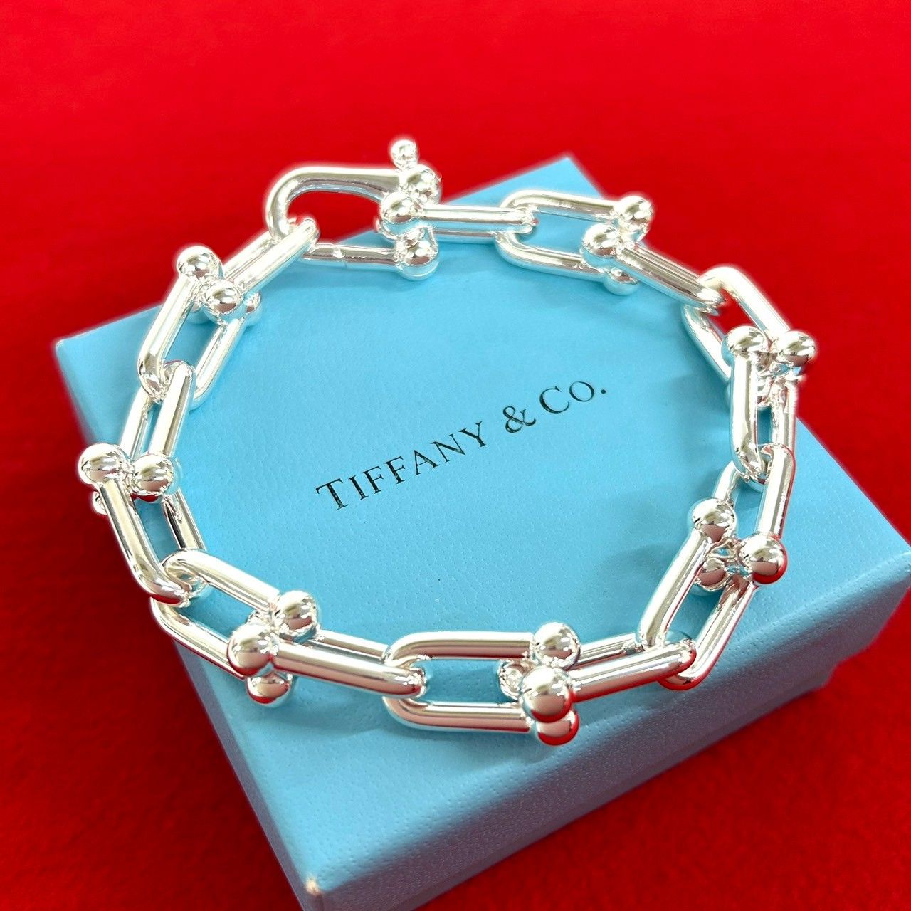 極 美品 TIFFANY&Co. ティファニー ハードウェア ラージリンク 16コマ