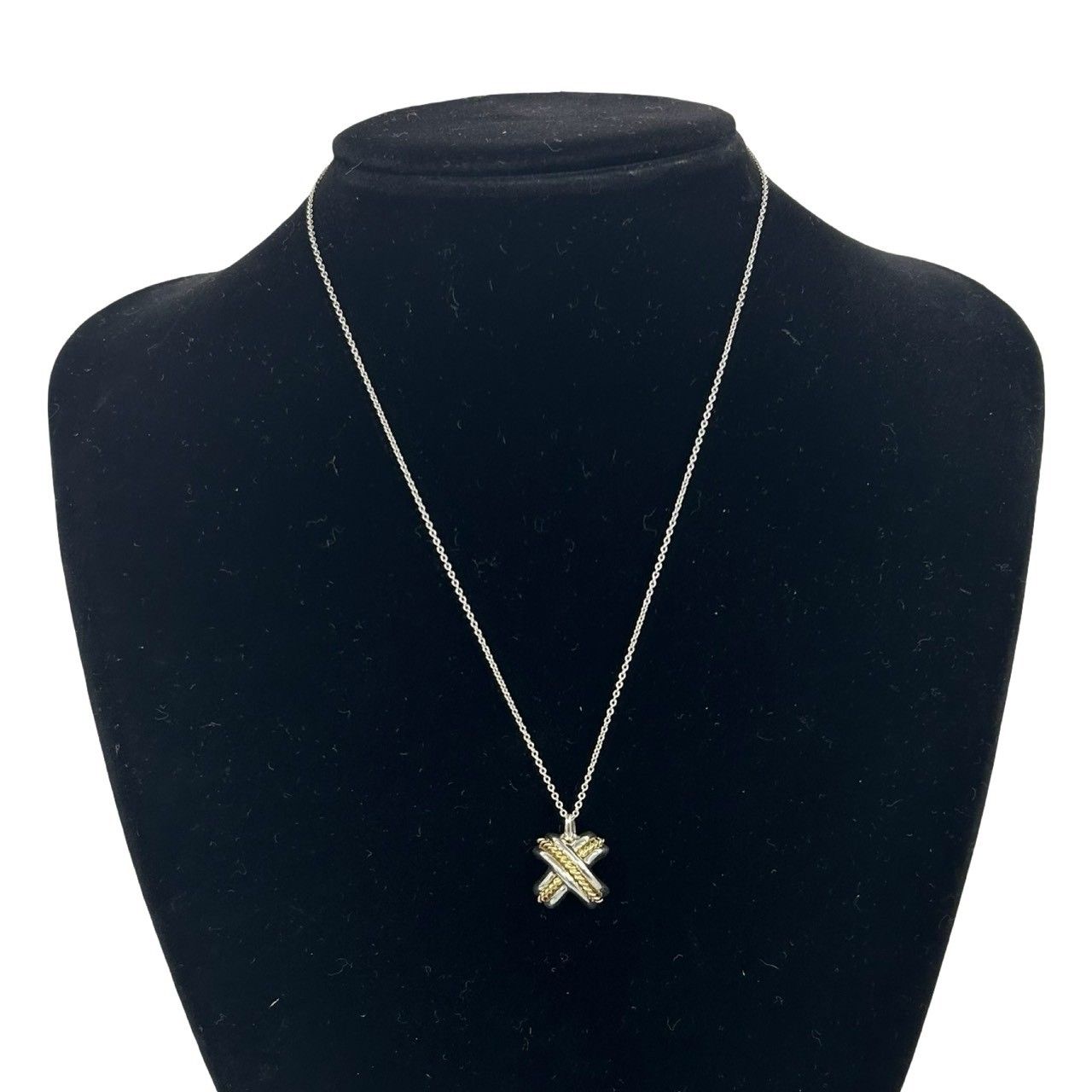 極 美品 箱 袋付 TIFFANY&Co. ティファニー シグネチャー クロス