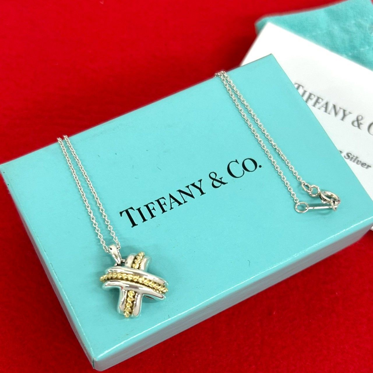 はんが 様　Tiffany & Co. ティファニー　シグネチャー クロス 箱 極 美品 箱 袋付 TIFFANY&Co. ティファニー シグネチャー クロス