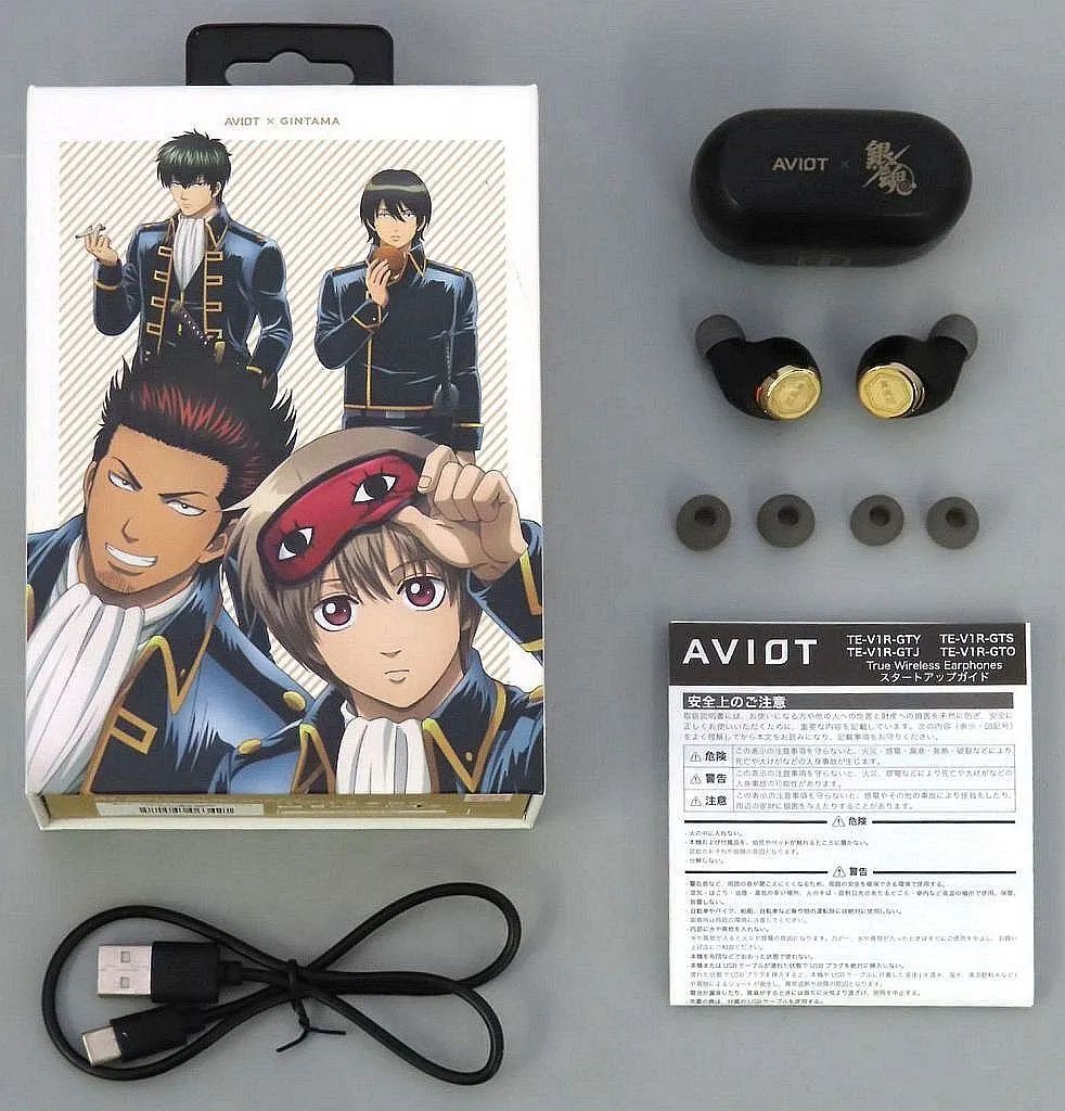 [중고] 헤드폰 신센구미 모델 완전 무선 이어폰 TE-V1R-GTS “AVIOT x 긴타마”