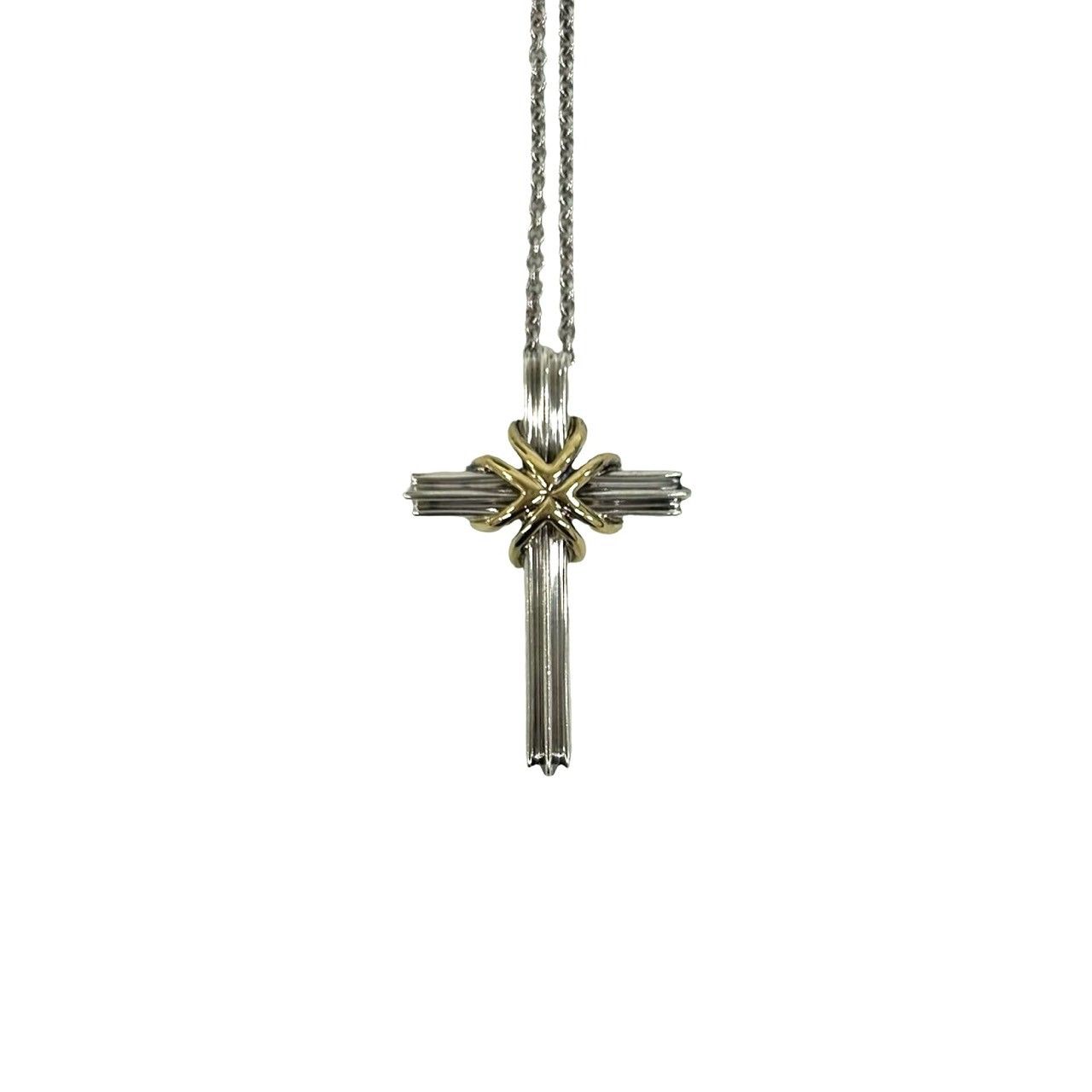 極 美品 TIFFANY&Co. ティファニー シグネチャー クロス ネックレス