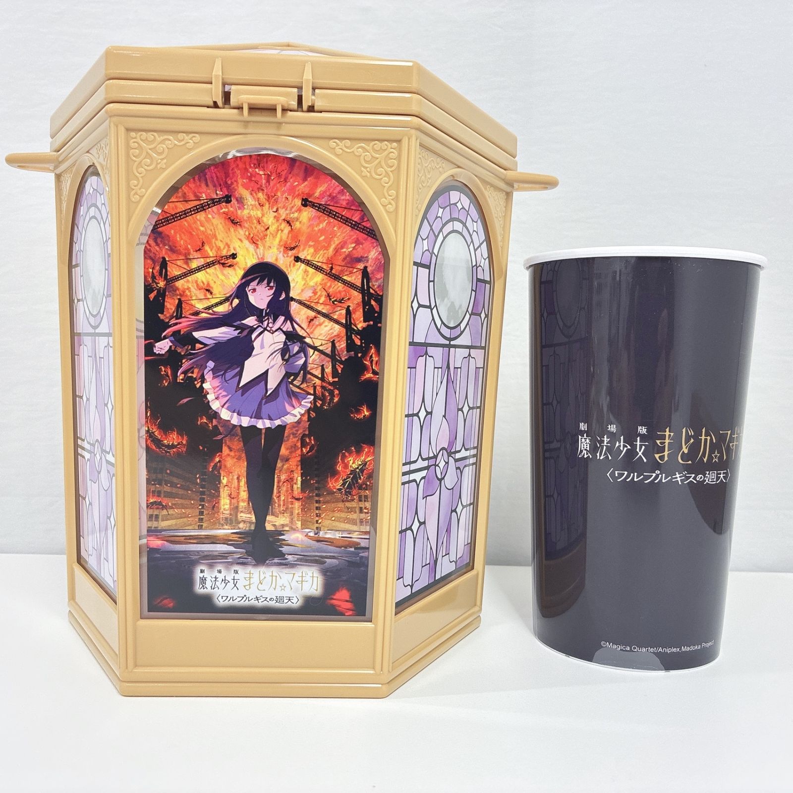 セット ポップコーンボックス メタルチャーム付きカップホルダー