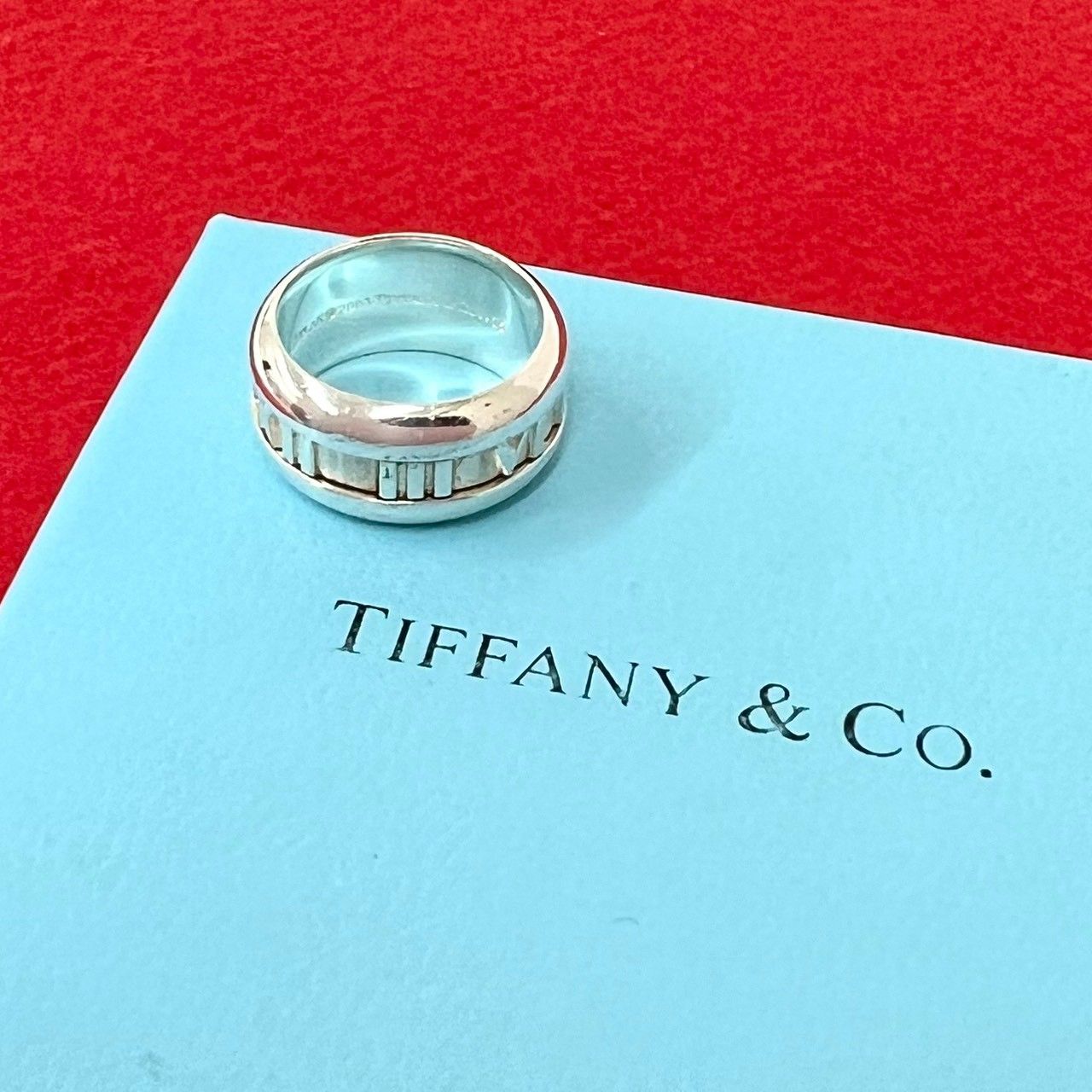 極 美品 TIFFANY&Co. ティファニー アトラス ワイド リング シルバー