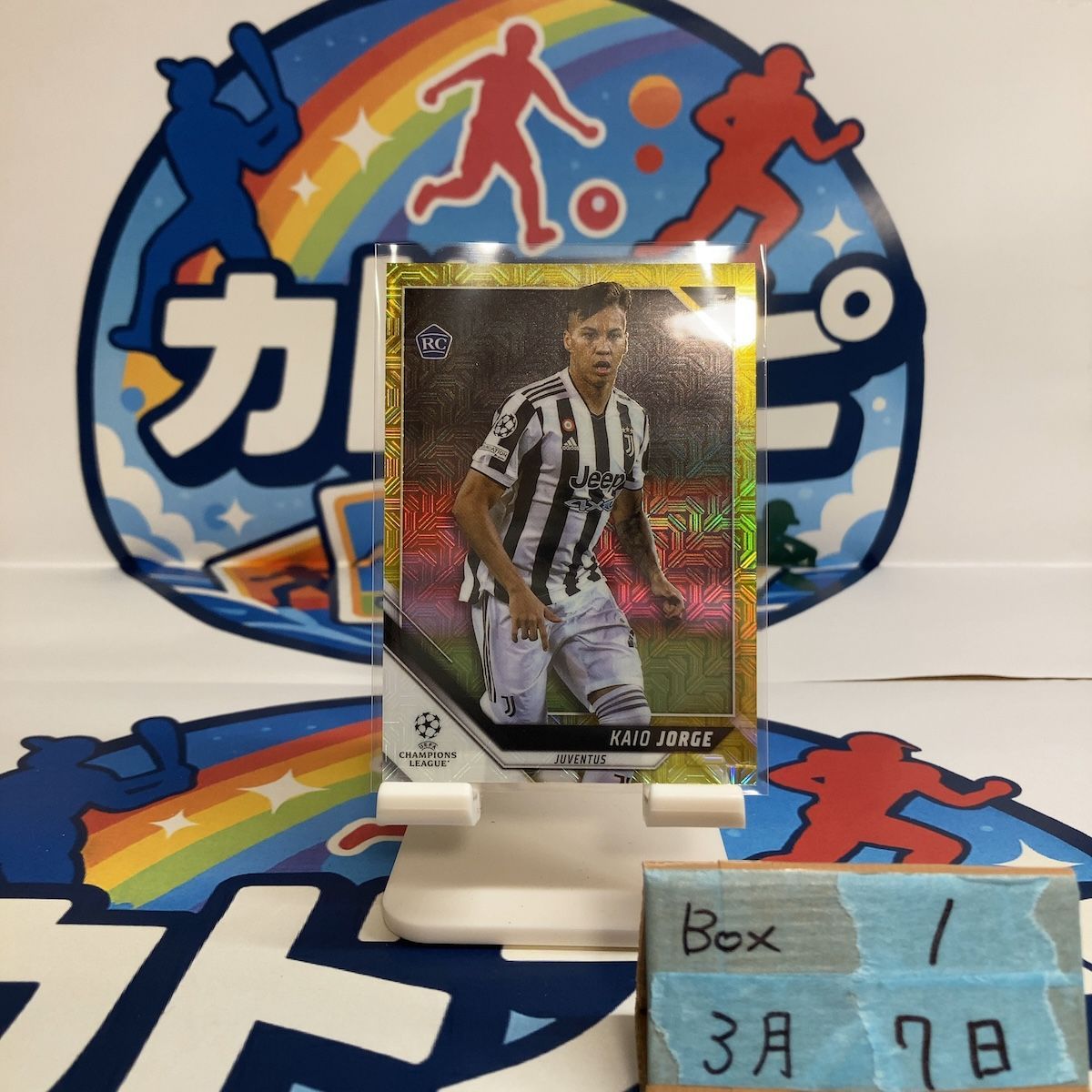 2021-22 Topps UEFA Champions League Kaio Jorge 108/150 Juventus Gold Mojo Refractor  RC ルーキー Rookie カード