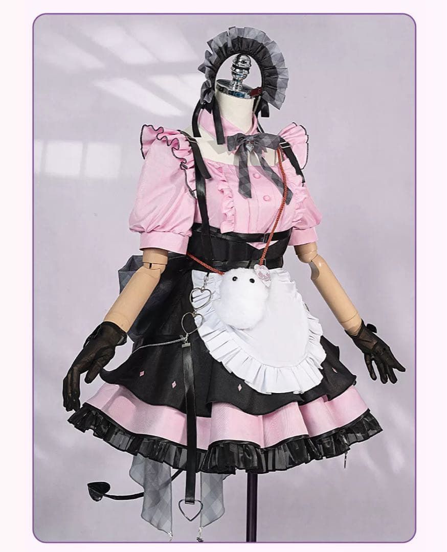 新品 CGCOS にじさんじ　戌亥とこ　メイド服　コスプレ衣装(ウィッグ・靴対応)