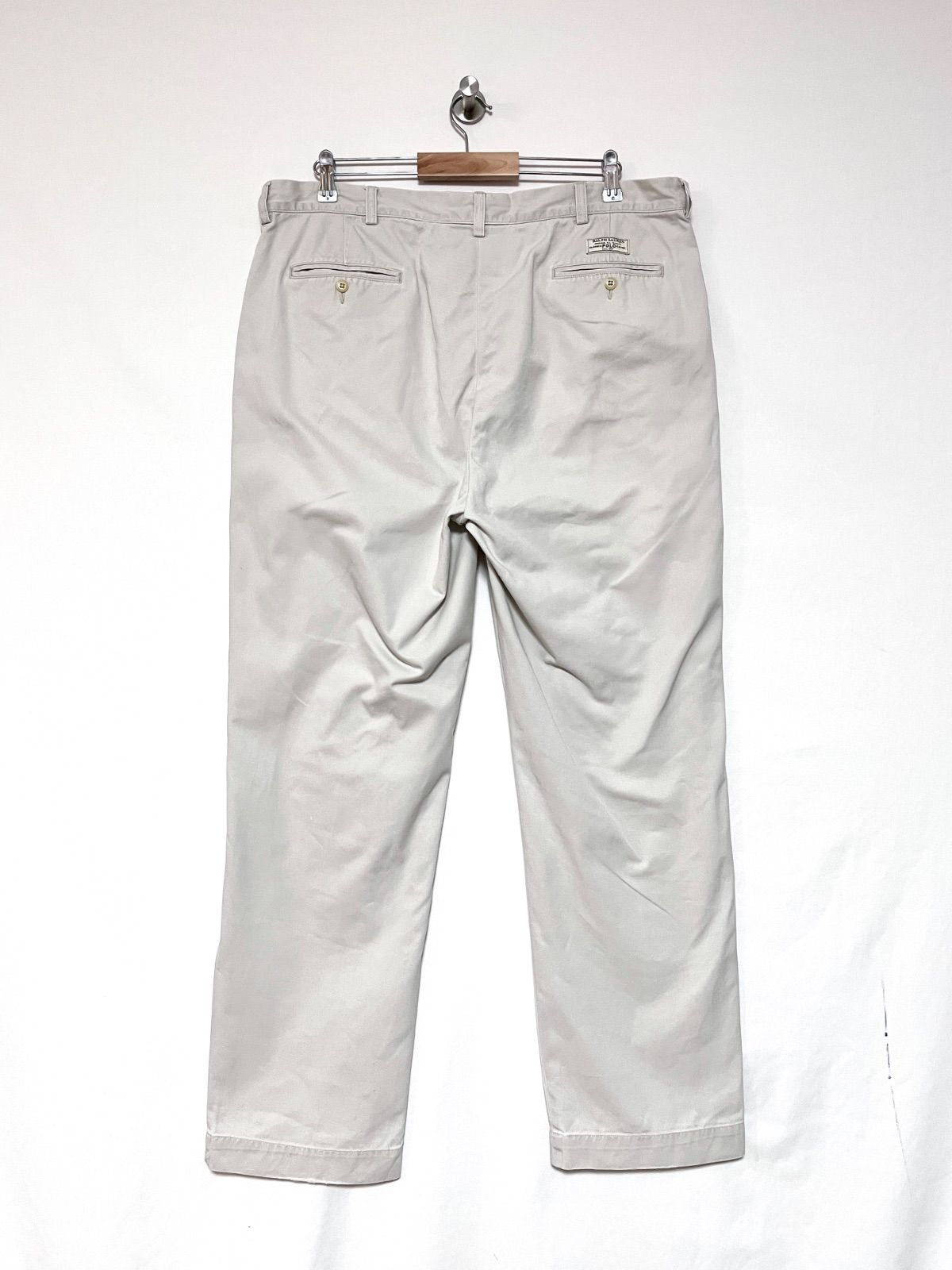 Polo RALPH LAUREN】90s ANDREW 2タックチノパンツ W38 L32 ライト