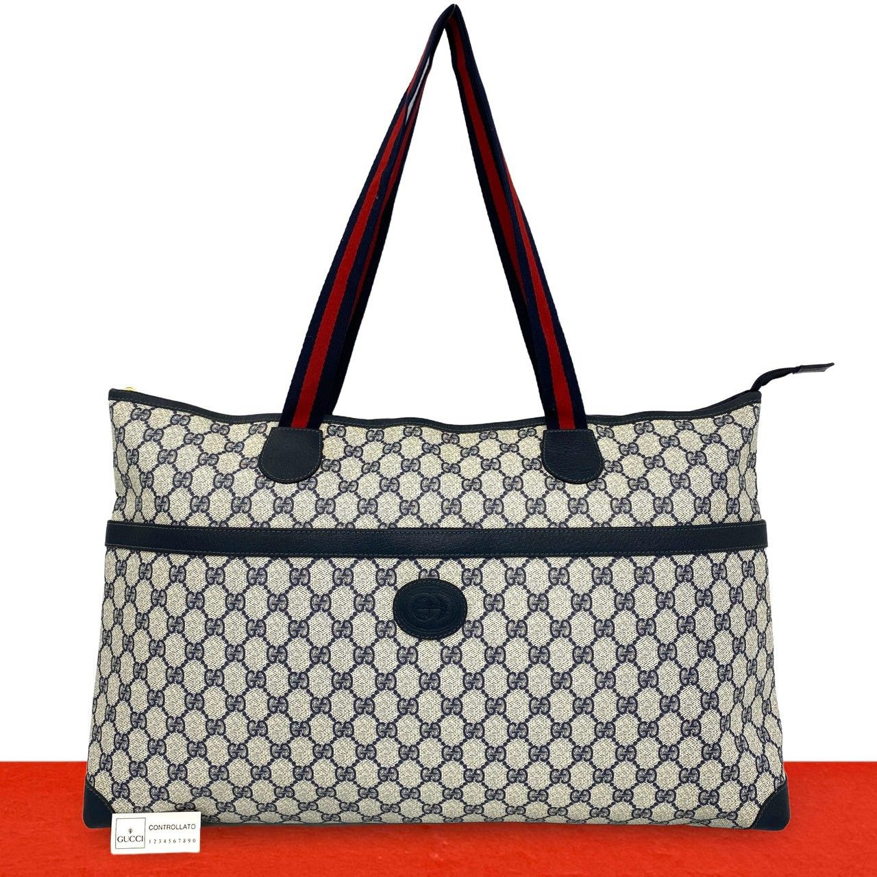 極 美品 GUCCI グッチ オールドグッチ ヴィンテージ シェリーライン GG