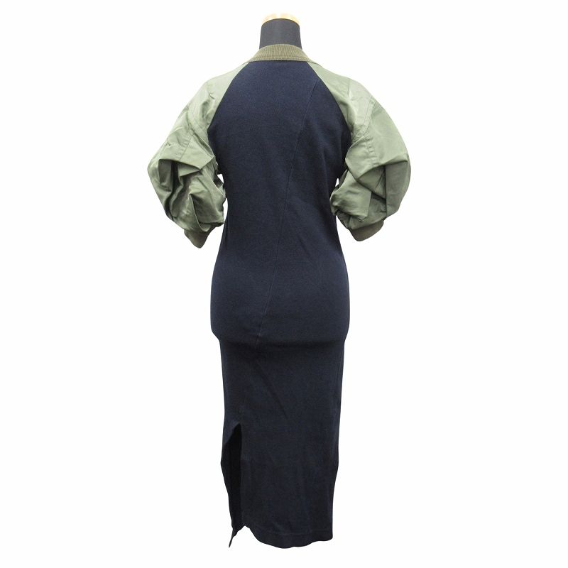 22ss サカイ sacai MA-1ドッキング ロング ワンピース ドレス