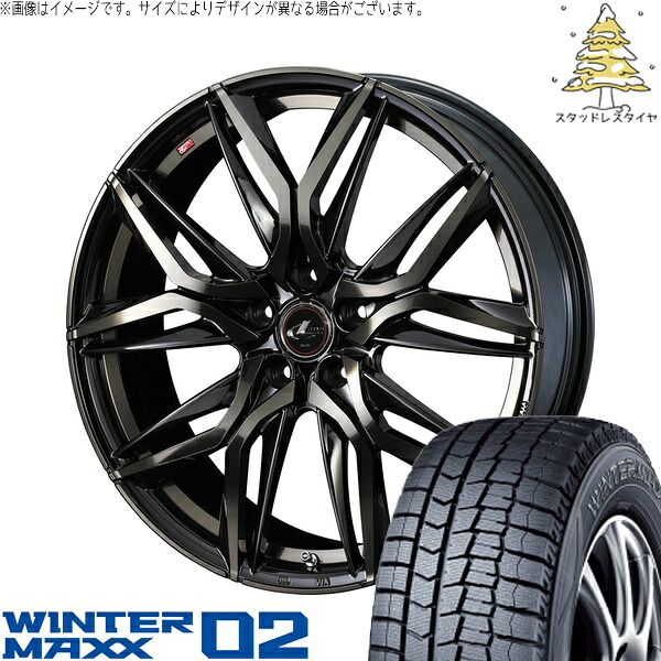 インプレッサ 205/50R17 スタッドレスタイヤ ホイール 4本セット | ダンロップ ウィンターマックス02 × ウェッズ レオニス LM パールブラックミラーカット/チタントップ 17インチ 7J +47 5穴100 122,892円