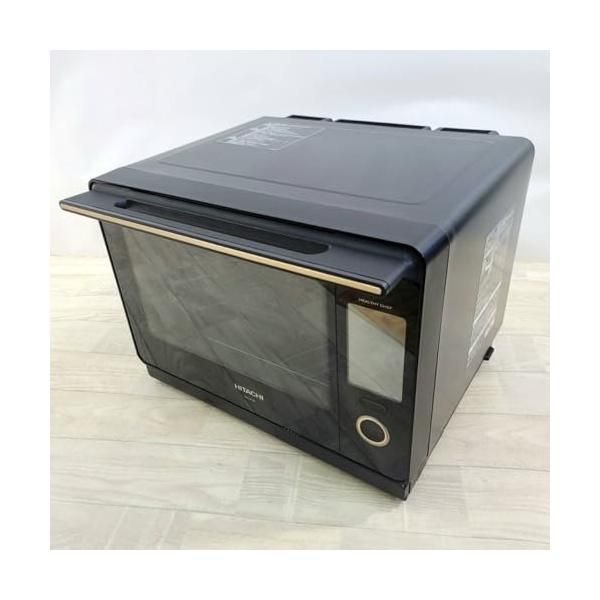 日立 オーブンレンジ ヘルシーシェフ 30L MRO-W10A K フロストブラック 300℃2段式ワイドオーブン ボイラー熱風式過熱水蒸気 Wスキャ