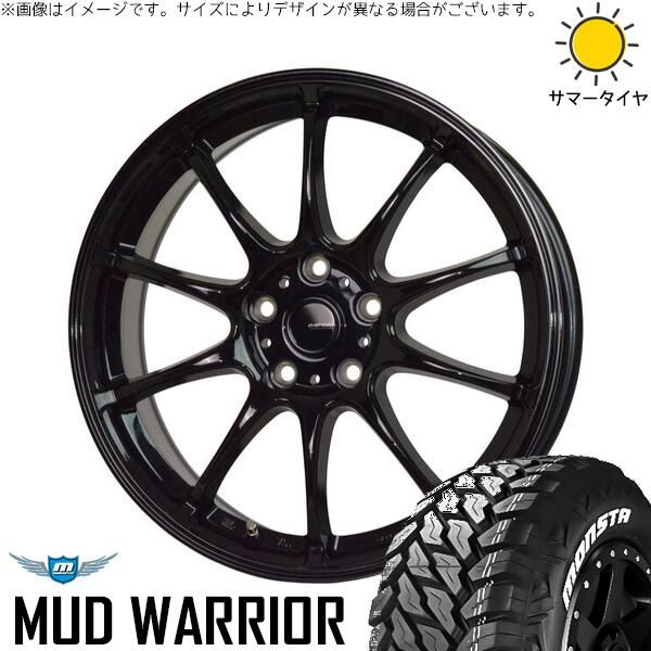 XV フォレスター 215/70R16 サマータイヤ ホイール 4本セット | モンスタタイヤ マッドウォーリア × ホットスタッフ Gスピード G07 メタリックブラック 16インチ 6.5J +48 5穴100