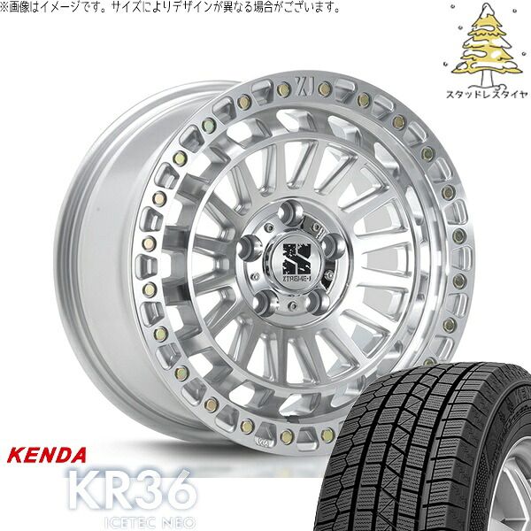 カローラクロス 215/70R16 スタッドレスタイヤ ホイール 4本セット | ケンダ アイステックネオ KR36 × エムエルジェイ XTREME-J XJ08 グロスマシンド 16インチ 7J +35 5穴114.3