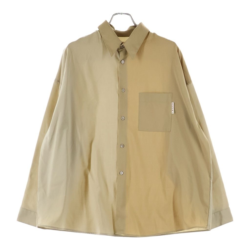 MARNI マルニ 22SS ウールトロピカル レギュラーカラーブロック 長袖