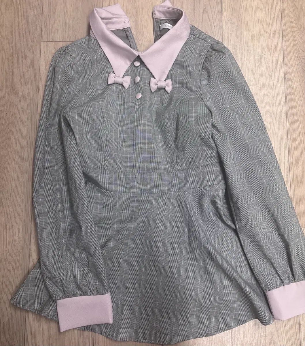 pium リー ribbon セットアップ グレー CHECK