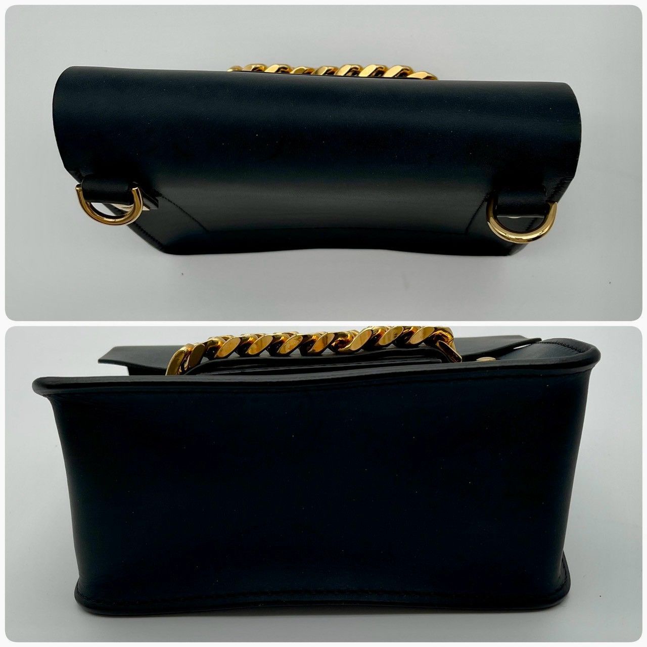 ⑤ SOPHIE HULME ソフィーヒュルム ショルダーバッグ ブラック レザー 