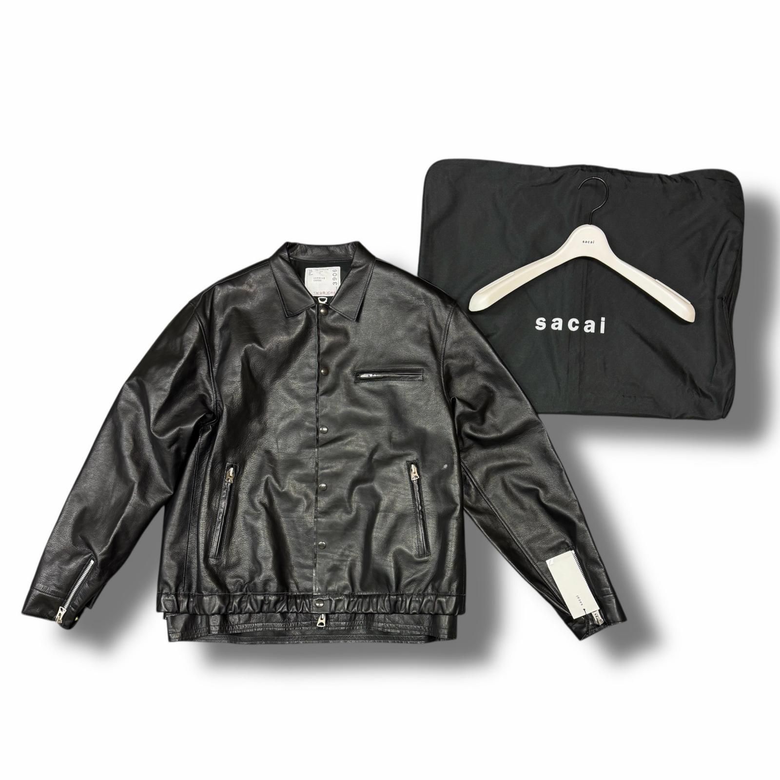 参考上代396000円 未使用 sacai 26SS Leather Blouson レザーブルゾン