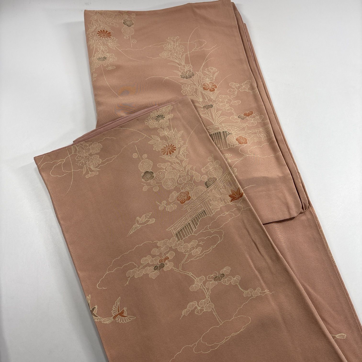 着物まとめ売り、袷、小紋、リメイク素材、正絹P558 小紋 6枚セット 正絹 着物まとめ売り【9214】同梱購入歓迎 リメイク用