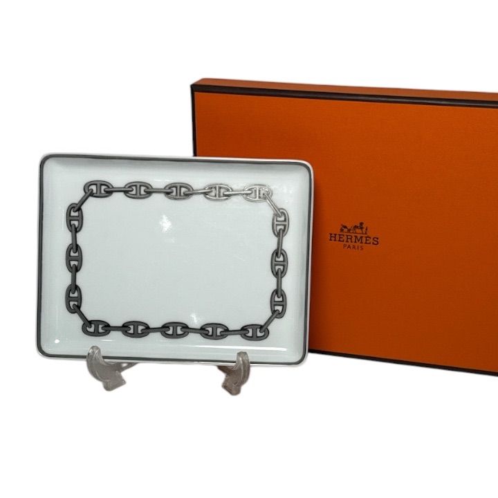 HERMES エルメス Chaine d'Ancre シェーヌダンクル プラチナ スクエア