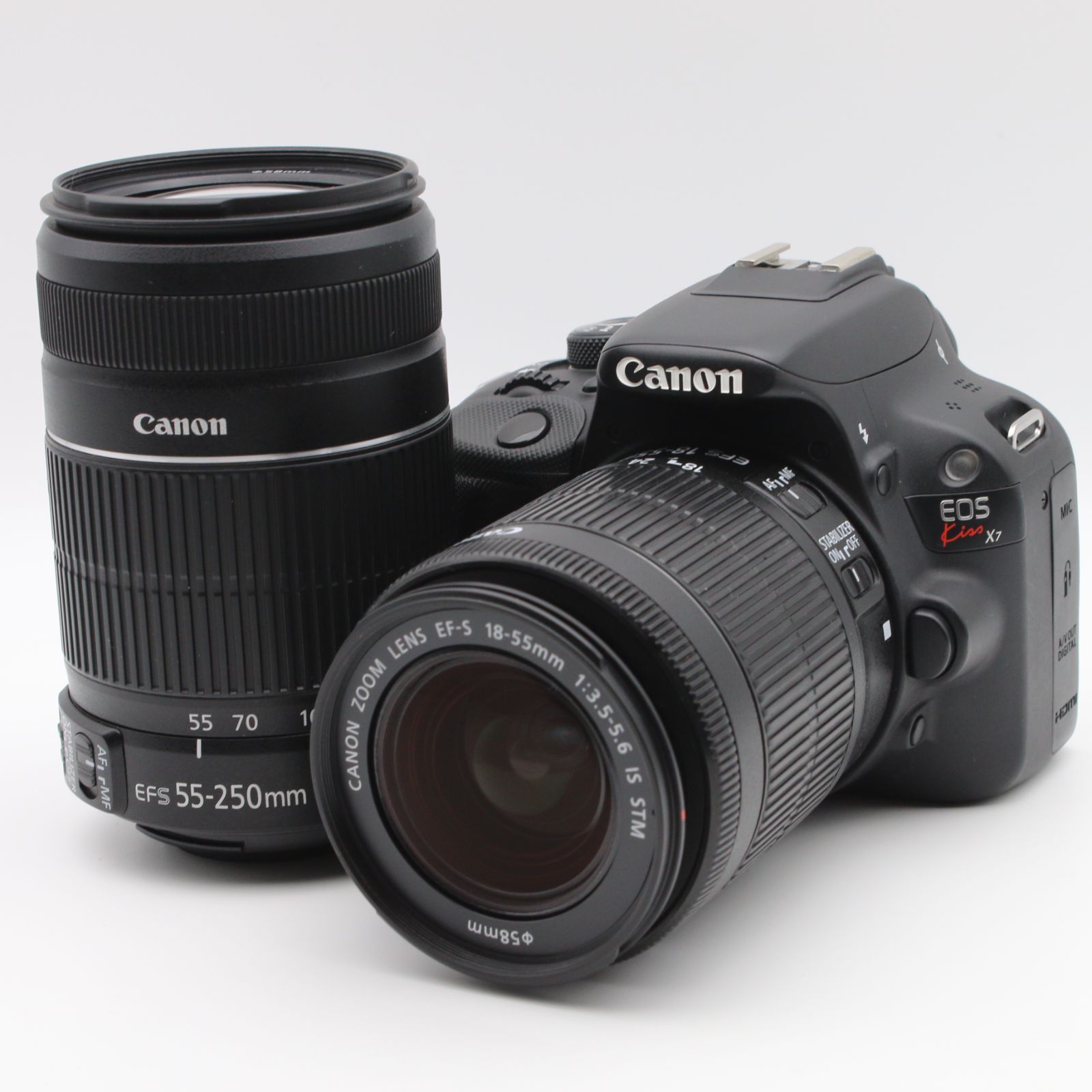 極上品】 Canon EOS Kiss X7 ダブルズームキット EF-S 18-55mm F3.5