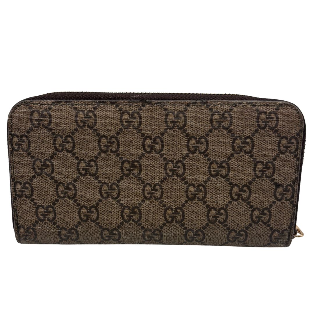 GUCCI グッチ GGスプリーム タイガー ラウンドファスナー 長財布 虎