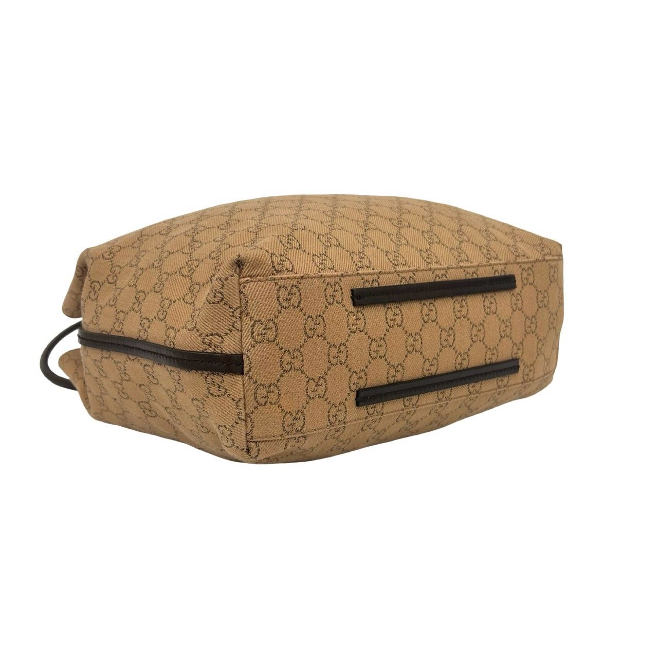 極 美品 希少品 GUCCI グッチ GG 柄 ロゴ キャンバス レザー 本革