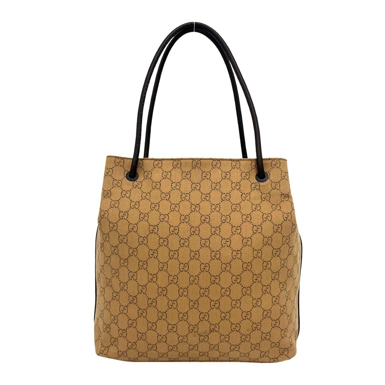 極 美品 希少品 GUCCI グッチ GG 柄 ロゴ キャンバス レザー 本革