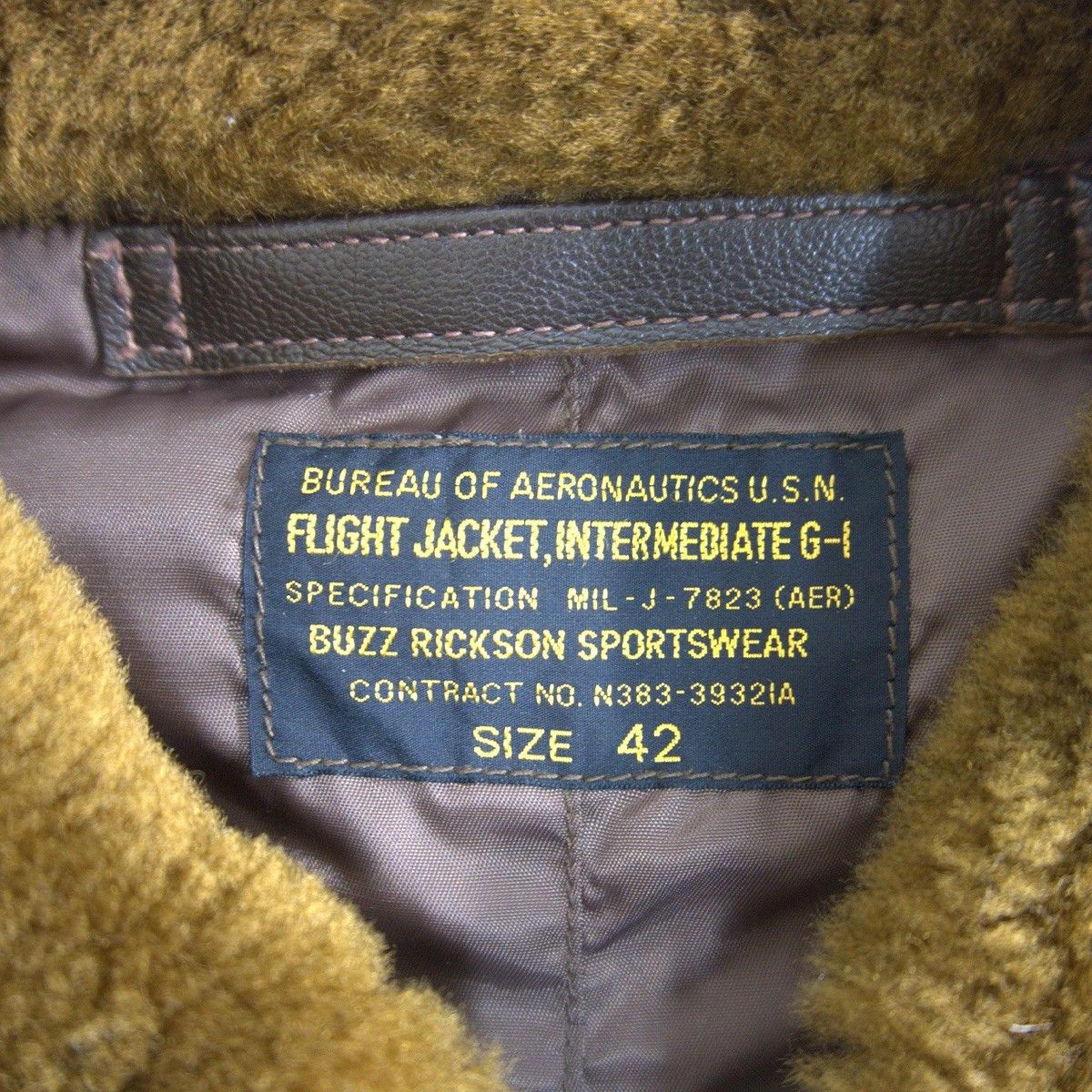 ビッグサイズ42】BUZZ RICKSON'S【BR80145 / Type G-1 “MIL-J-7823