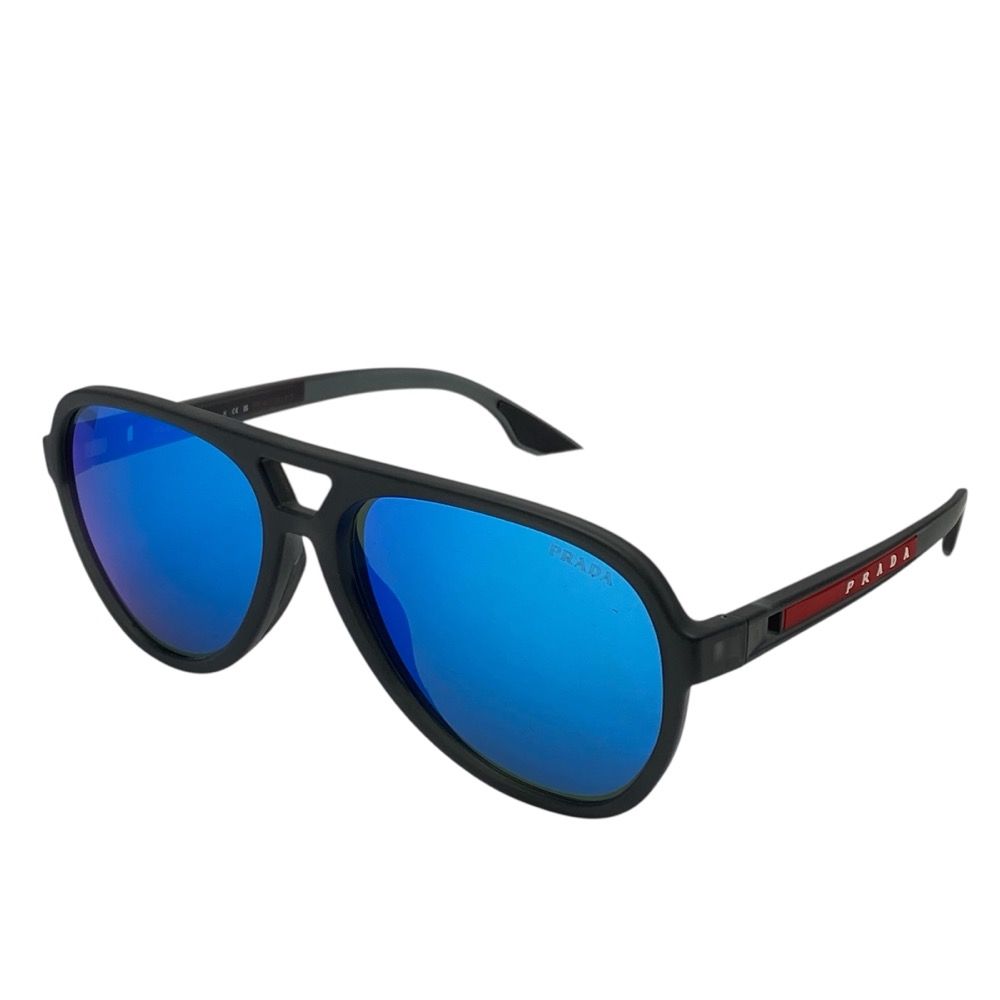 PRADA プラダ スポーツ サングラス アイウェア パイロット ミラーレンズ PS 06WS 13C08R プラスチック マット ブラック 59□16 140 高級感 上品 ブランド 正規品 メンズ レディース ギフト プレゼント