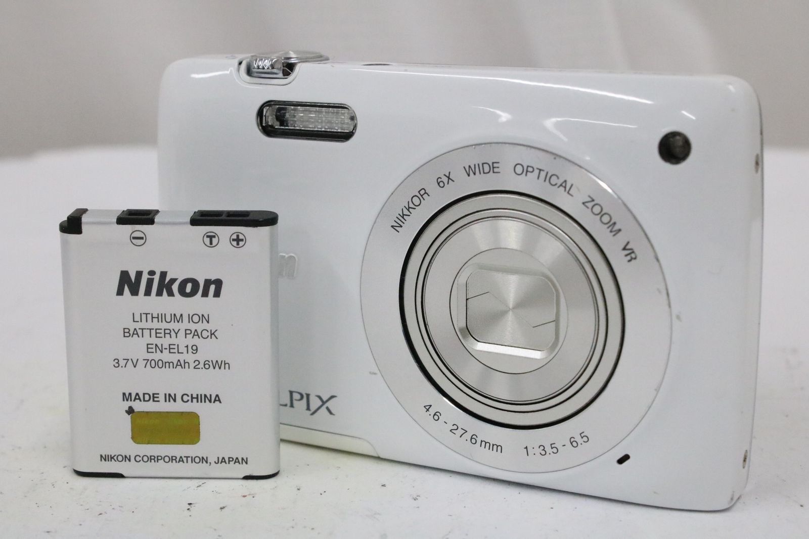 【返品保証】 ニコン Nikon COOLPIX S4300 6x ホワイト バッテリー付き コンパクトデジタルカメラ T470