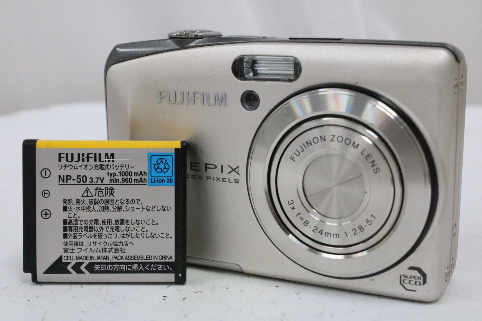 【返品保証】 フジフィルム Fujifilm FINEPIX F60fd 3x バッテリー付き コンパクトデジタルカメラ T486