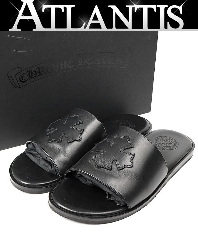 CHROME HEARTS 銀座店 クロムハーツ 新品 SLIDE CHプラス パッチ レザー サンダル メンズ size:43 黒 104653 109,945円