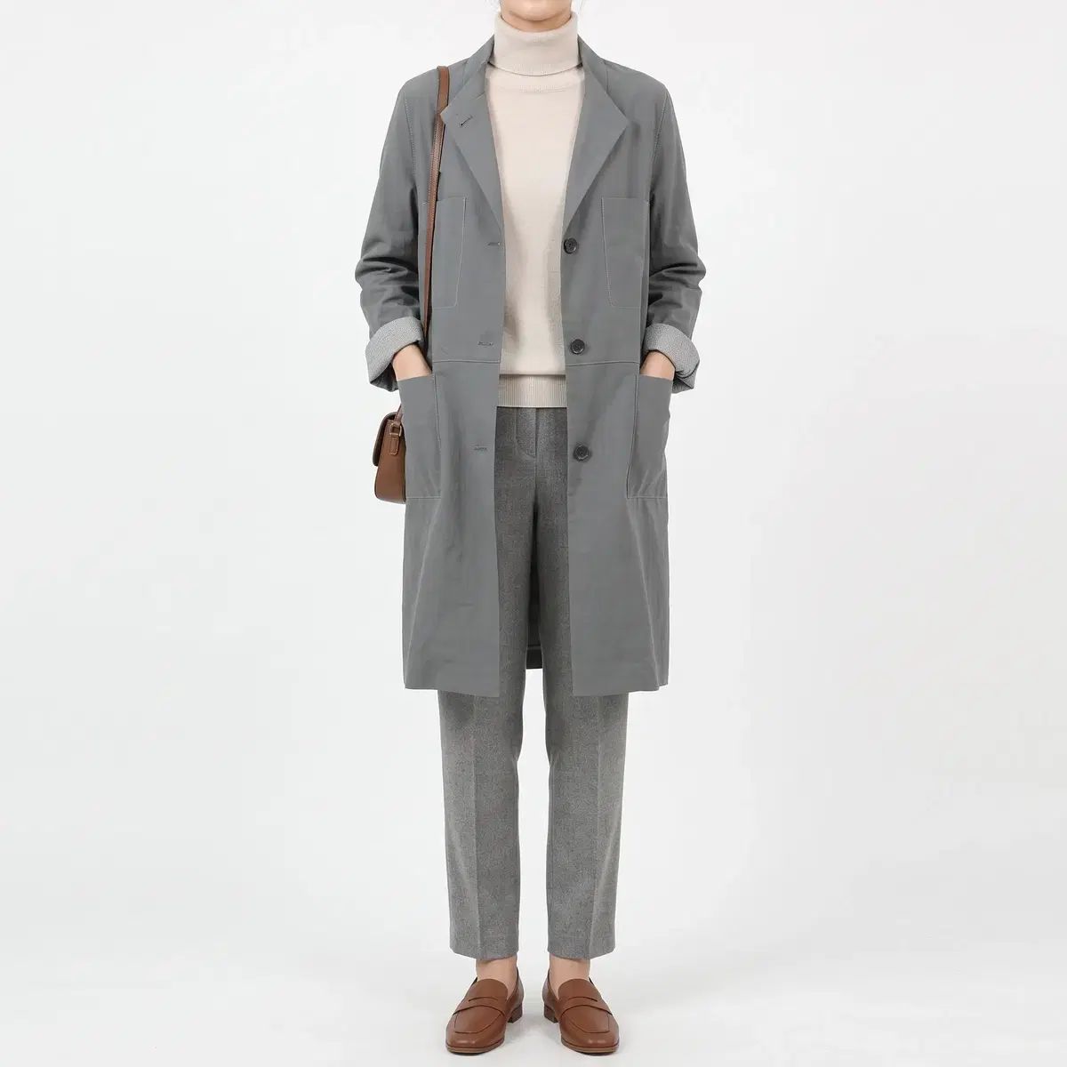 プレンタン (PRENDANG) 正規品 グレー COLOR レディース Long ジャケット
