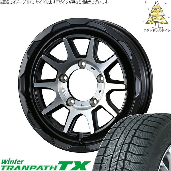 JB64 JB23 JA22 JA12 215/70R16 スタッドレスタイヤ ホイール 4本セット | トーヨータイヤ ウィンタートランパス TX × ウェッズ マッドヴァンス06 マットブラックポリッシュ 16インチ 5.5J +22 5穴139.7