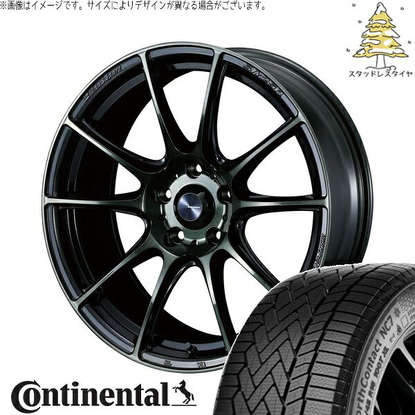 ハリアー アウトランダー 225/65R17 スタッドレスタイヤ ホイール 4本セット | コンチネンタル ノースコンタクト NC7 × ウェッズ ウェッズスポーツ SA25R ウォースブラッククリアー 17インチ 7J +40 5穴114.3 110,476円