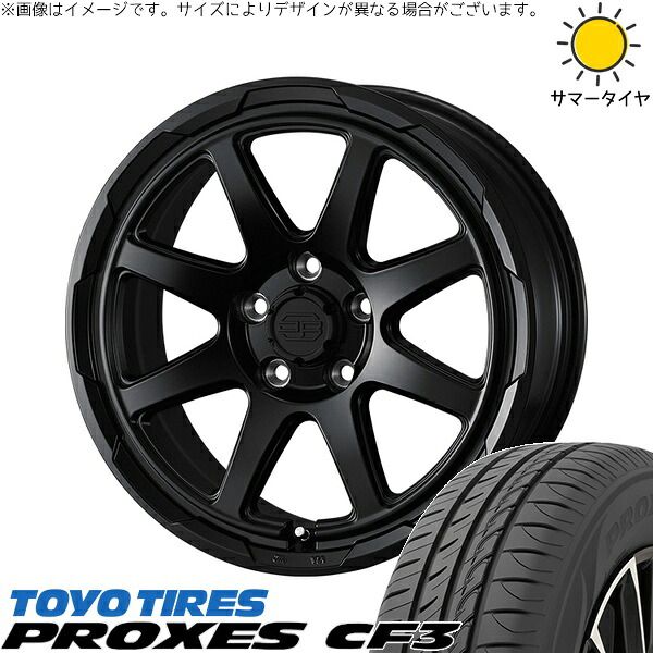 マツダ6 セルシオ 225/55R17 サマータイヤ ホイール 4本セット | トーヨータイヤ プロクセス CF3 × ウェッズ スタットベルク セミマットブラック 17インチ 7J +38 5穴114.3