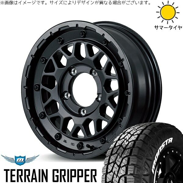 JB64 JB23 JA22 JA12 175/80R16 サマータイヤ ホイール 4本セット | モンスタタイヤ テレーングリッパー × エムアイディー ナイトロパワー M29 スティンガー バレルブラック 16インチ 5.5J +20 5穴139.7