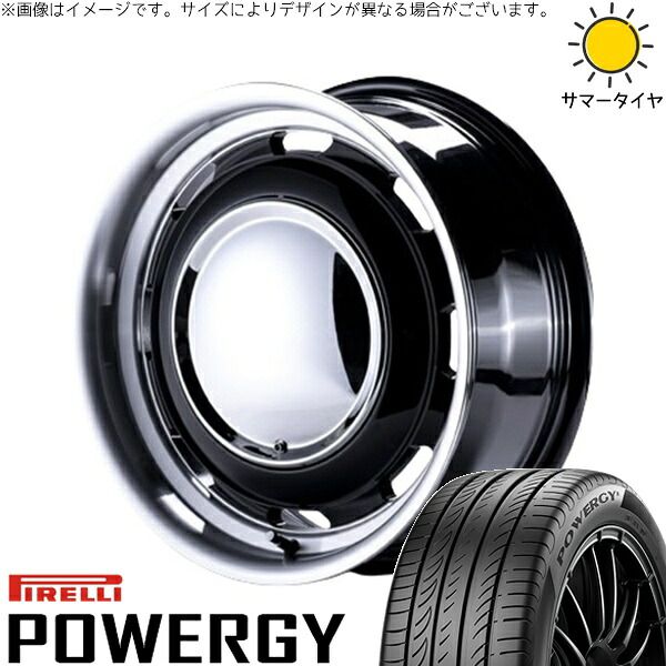 ハイエース専用 215/65R16 サマータイヤ ホイール 4本セット | ピレリ パワジー × パンドラ ラグテック ネオムーン3 ブラック/リムポリッシュ 16インチ 6.5J +38 6穴139.7