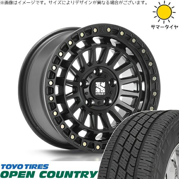 カローラクロス 215/70R16 サマータイヤ ホイール 4本セット | トーヨータイヤ オープンカントリー H/T2 × エムエルジェイ XTREME-J XJ08 サテンブラック 16インチ 7J +35 5穴114.3 123,470円