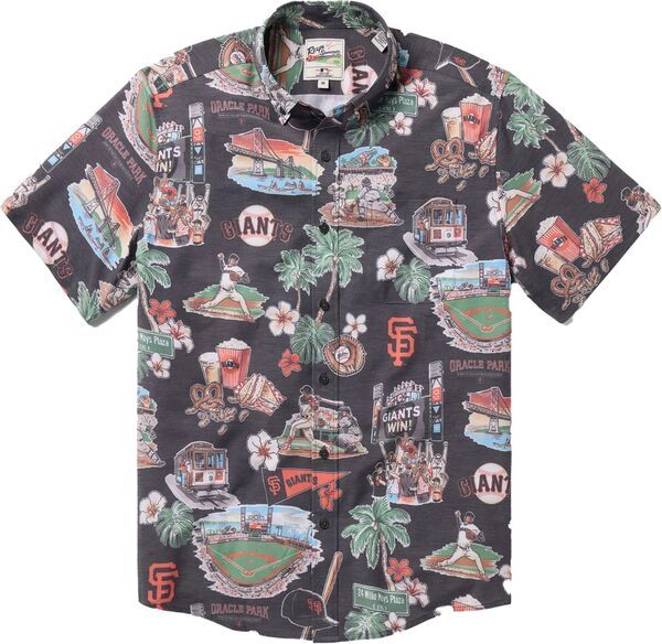 レインスプーナー メンズ トップス シャツ ダウン Reyn Spooner Mensan Francisco Giants Black Scenic ButtonDown Shirt NoColor