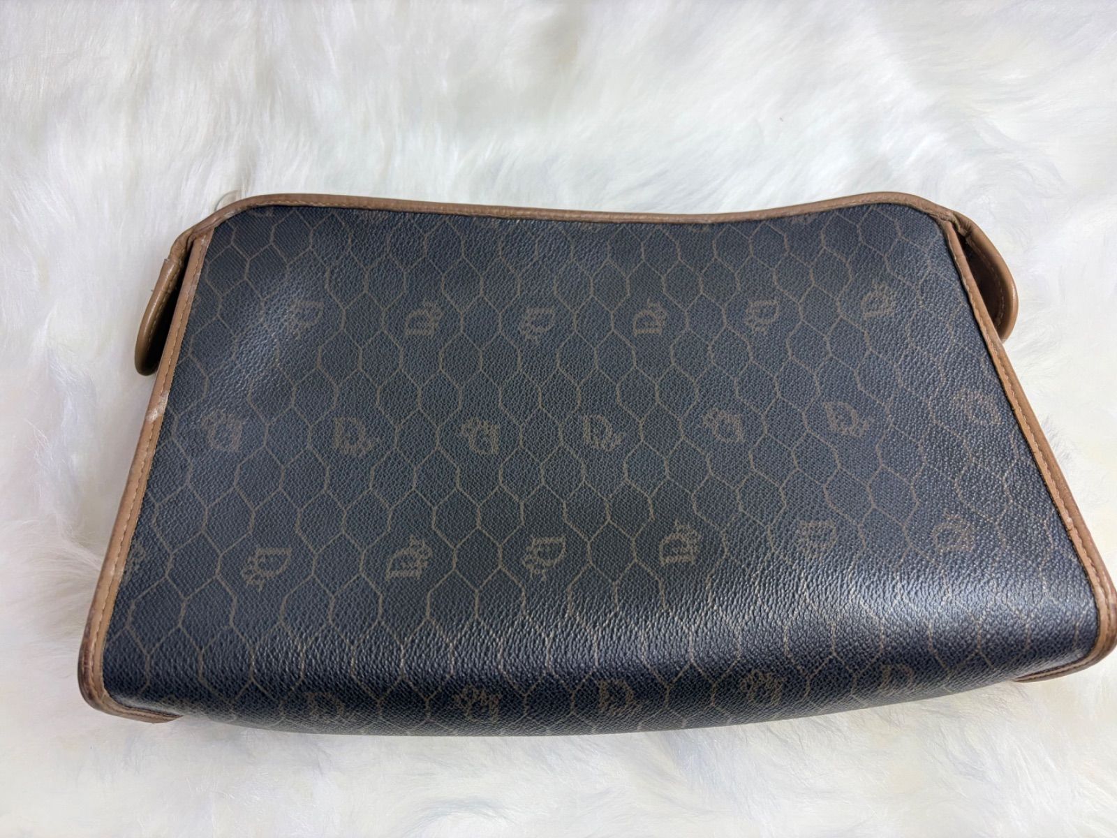 Chiristian Dior ハニカム柄 クラッチバッグ セカンドバッグ Christian Dior クリスチャンディオール ハニカム柄 ヴィンテージ