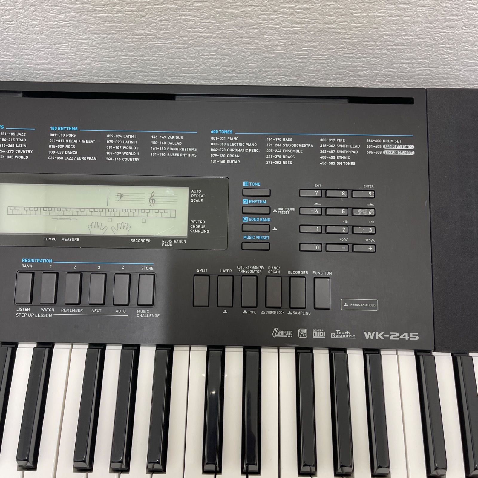 76鍵盤・動作良好】CASIO ベーシックキーボード WK-245 / 譜面立て付