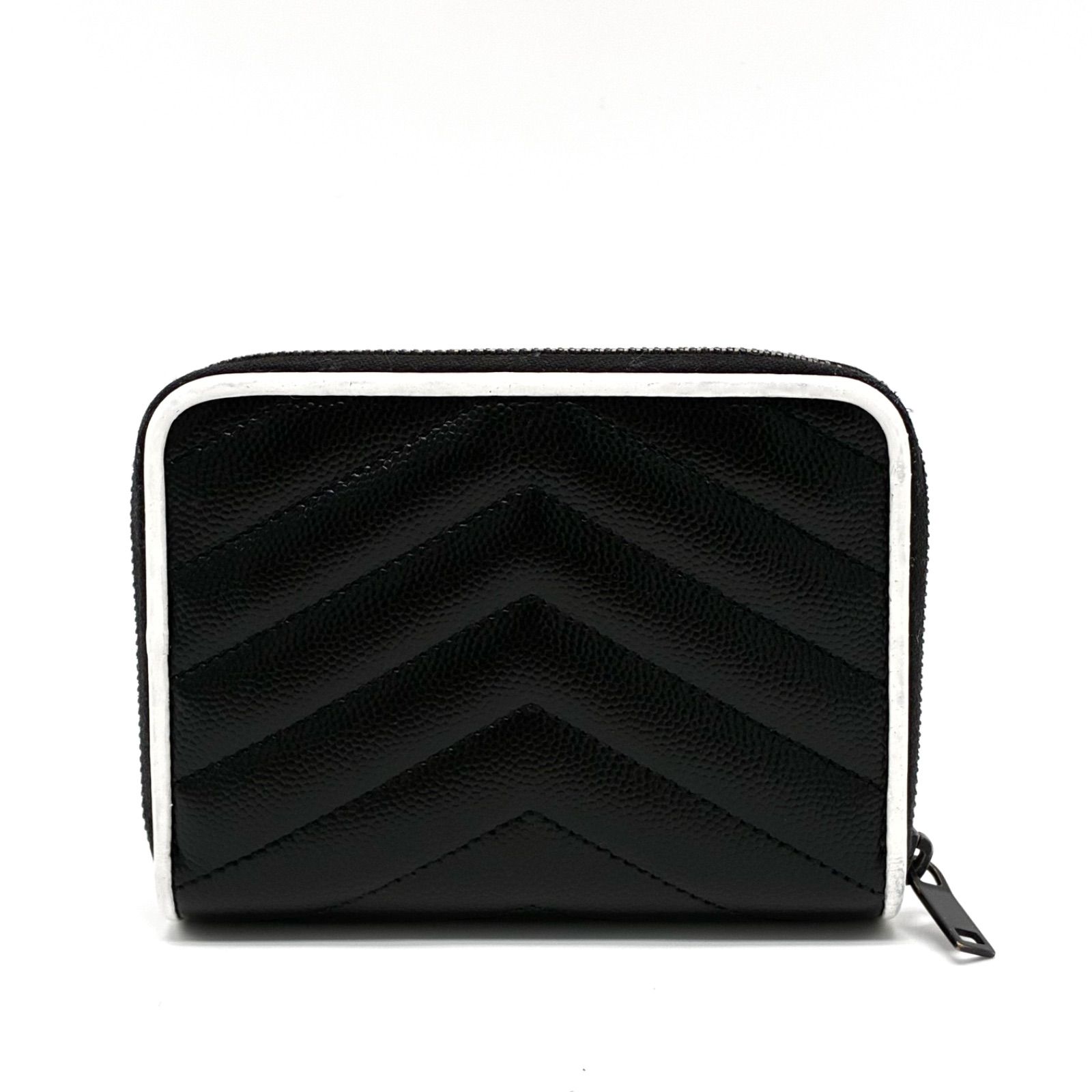 ◎格安 Saint Laurent サンローラン 二つ折り財布 YSL キャビアスキン