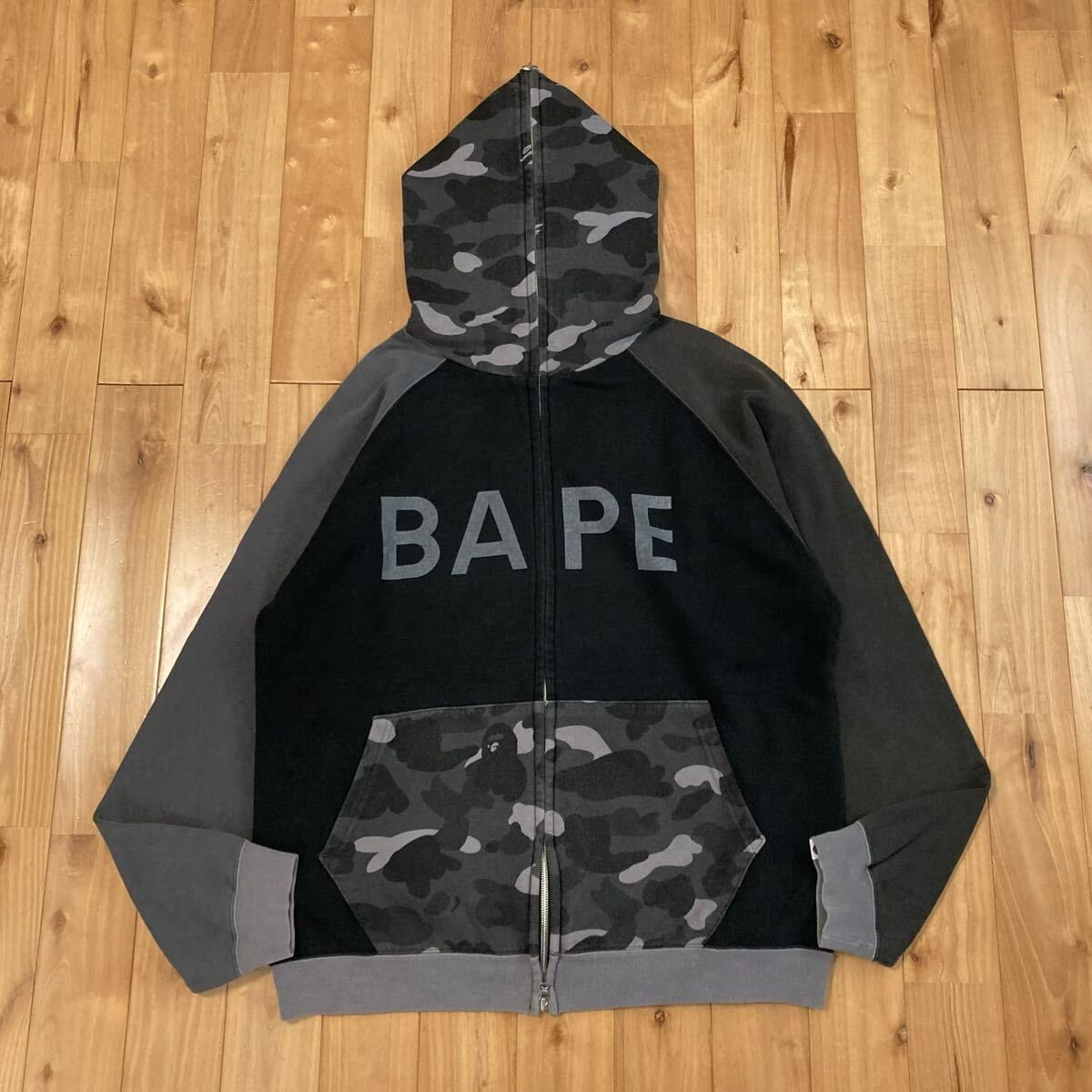 ★初期★ BLACK CAMO クレイジー パーカー Lサイズ a bathing ape BAPE full zip hoodie エイプ ベイプ アベイシングエイプ NIGO yi1238 21,158円